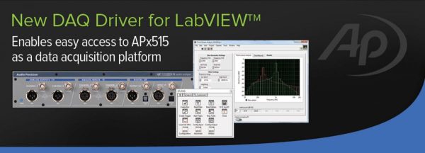 LabView™ - 用于 Audio Precision APx515 的 DAQ 驱动程序